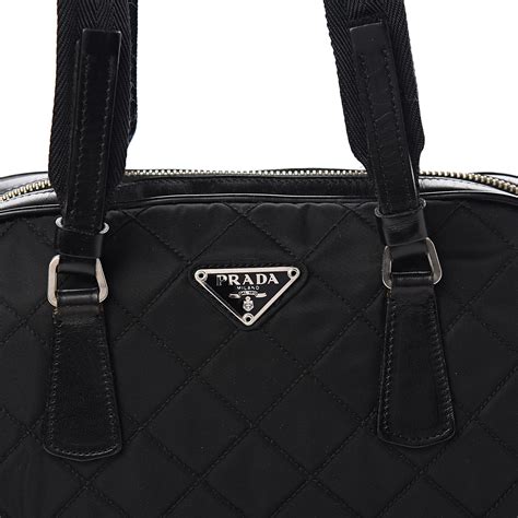 prada nylon tessuto impuntu quilted shoulder bag black|vintage prada nylon tote bag.